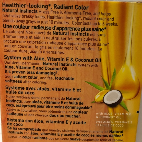 Clairol Natural Instincts 6C Light Br Brass Free - Picture 7 of 8